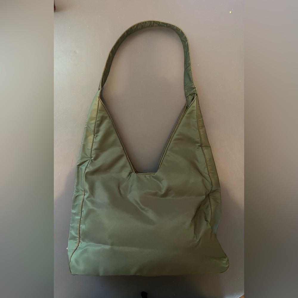 PRADA Green Tesuto Shoulder Bag BEAUTIFUL Authentic - Picture 11 of 12